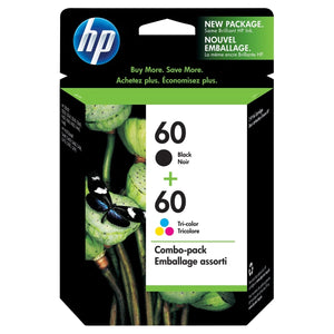 HP 60 (N9H63FN) Combo Pack Black and Color Original Inkjet Cartridge - Cartouches Certifiées