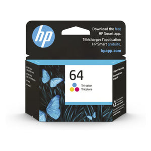 HP 64 (N9J89AN) Color Original Inkjet Cartridge - Cartouches Certifiées