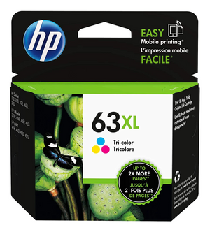 HP 63XL (F6U63AN) Color Original Inkjet Cartridge - Cartouches Certifiées