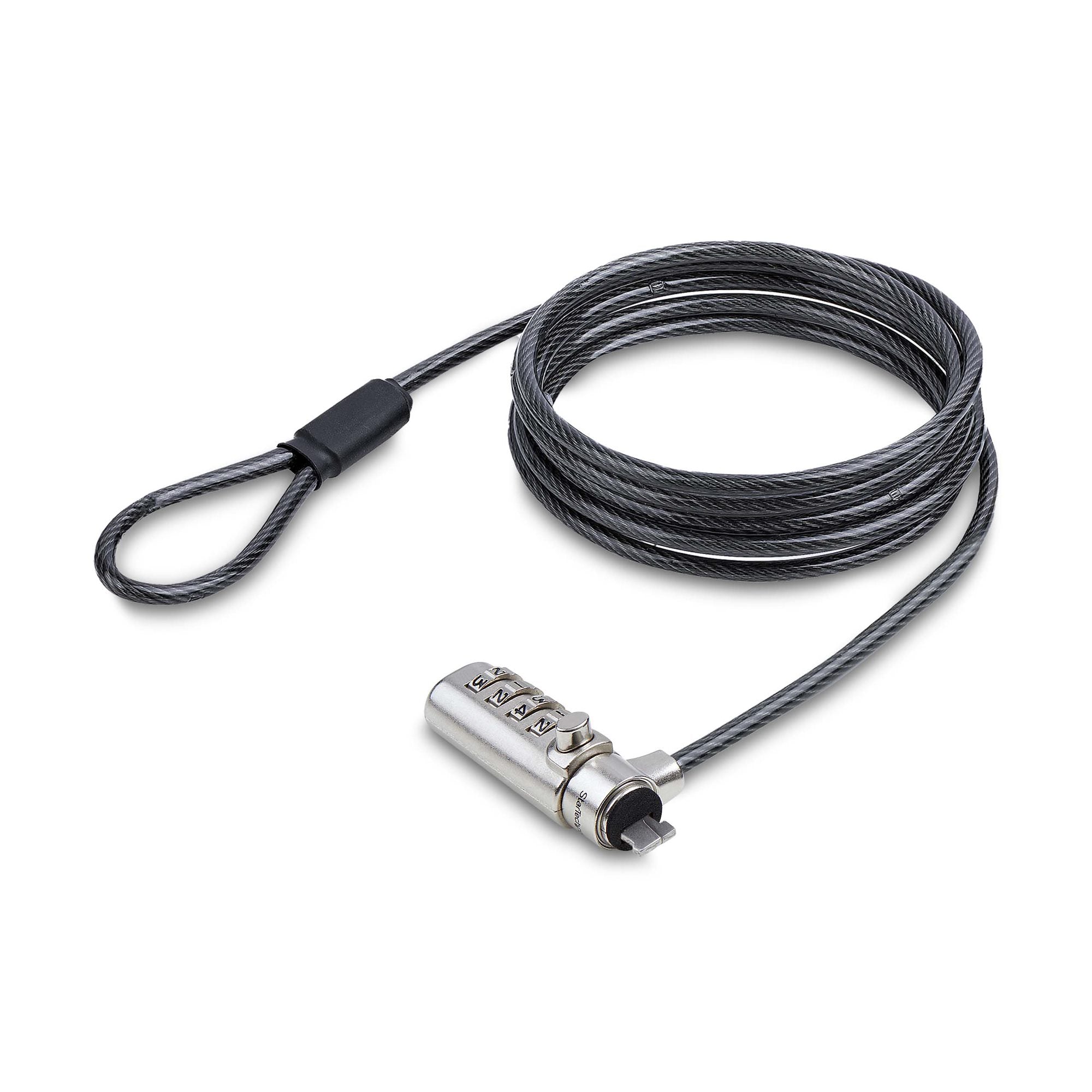 StarTech.com SNANOC4D-LAPTOP-LOCK câble antivol Noir, Argent 2 m - Image 1