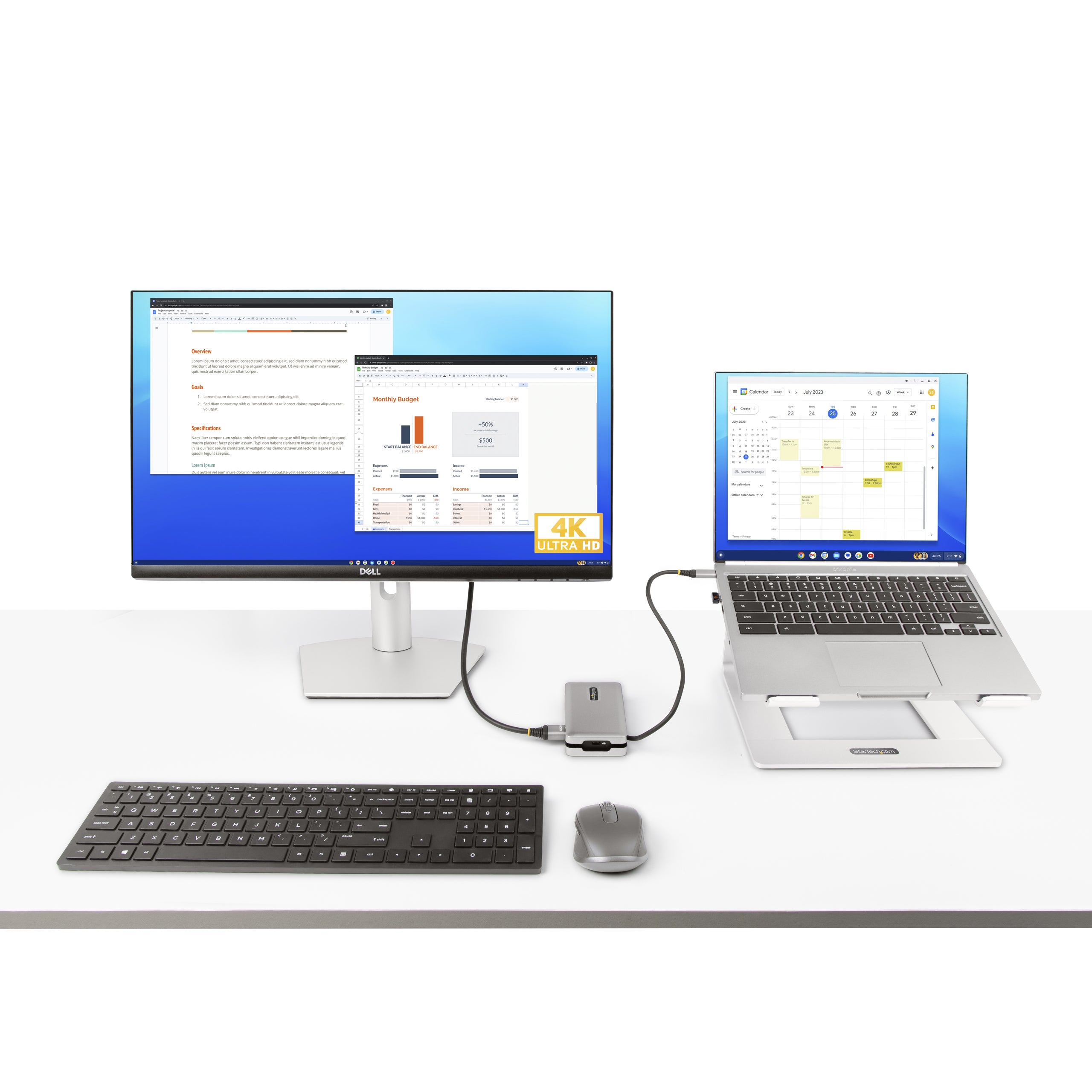 StarTech.com DKT31CVHPD3 station d'accueil Avec fil USB 3.2 Gen 2 (3.1 Gen 2) Type-C Gris - Image 11