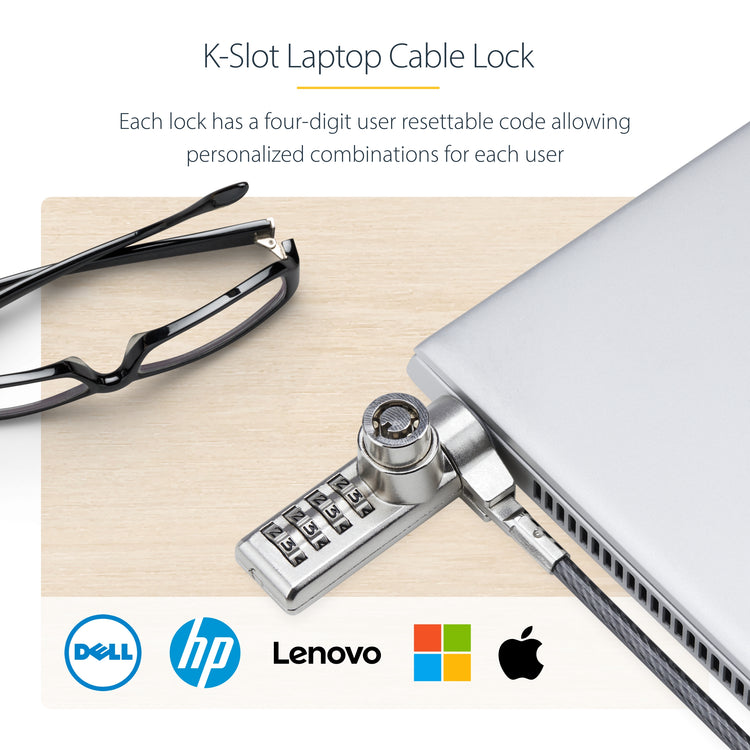 StarTech.com DUALKA10-LAPTOP-LOCK câble antivol Noir, Acier - Image 11