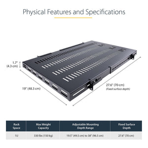 StarTech.com ADJSHELFHDV accessoire de racks Etagère ajustable - Image 9