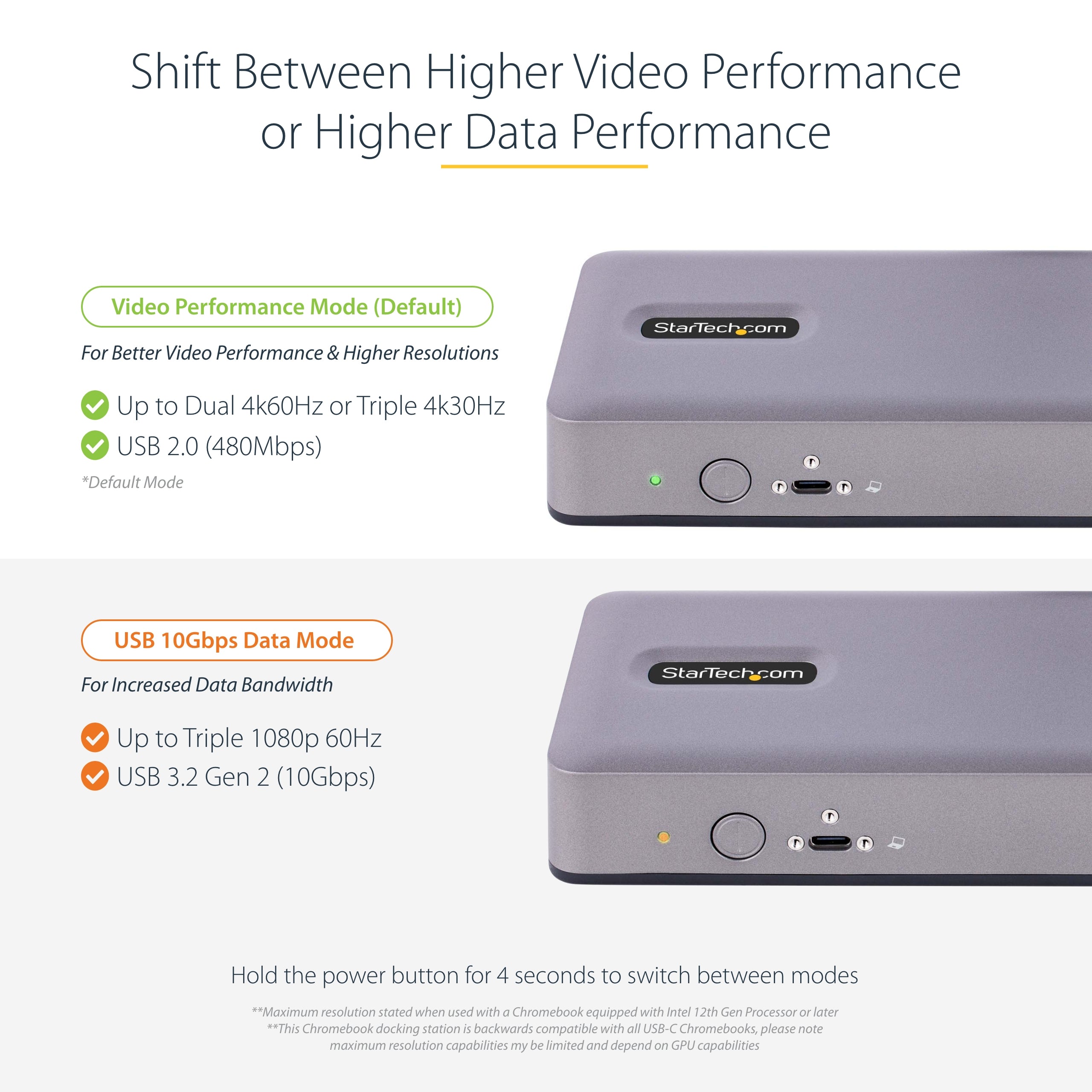 StarTech.com DK31C3MNCR station d'accueil Avec fil USB 3.2 Gen 2 (3.1 Gen 2) Type-C Gris - Image 12
