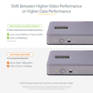 StarTech.com DK31C3MNCR station d'accueil Avec fil USB 3.2 Gen 2 (3.1 Gen 2) Type-C Gris - Image 12