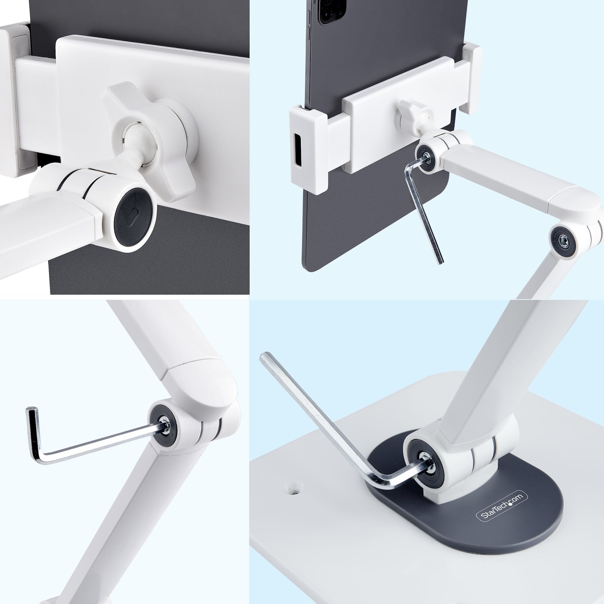 StarTech.com ADJ-TABLET-STAND-W chariot et support multimédia Blanc - Image 6