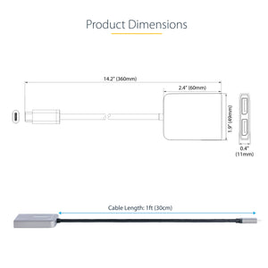 StarTech.com MST14CD122DP adaptateur graphique USB 4096 x 2160 pixels Gris - Image 6