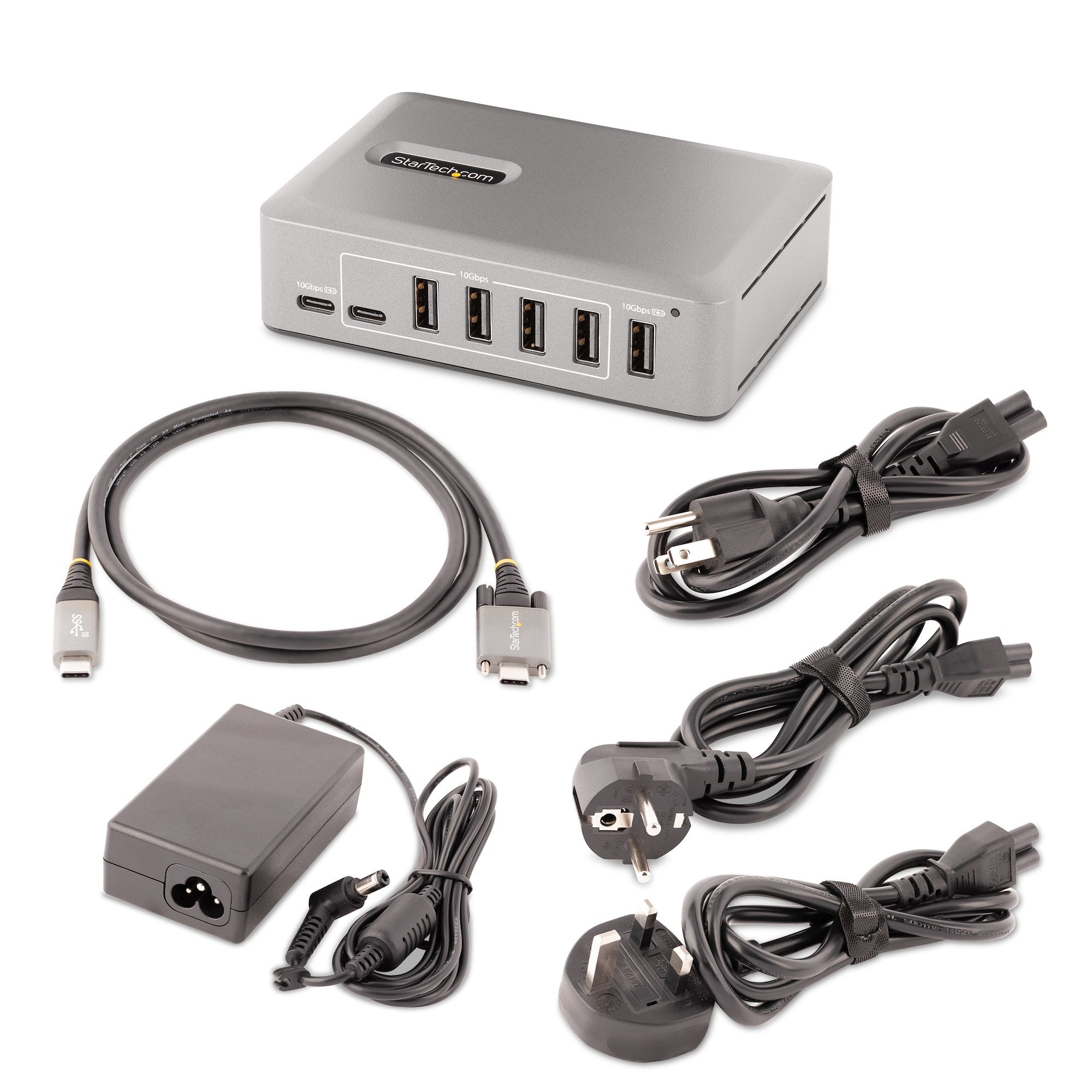 StarTech.com 10G8A2CS-USB-C-HUB hub & concentrateur USB 3.2 Gen 2 (3.1 Gen 2) Type-C 10000 Mbit/s Gris - Image 7