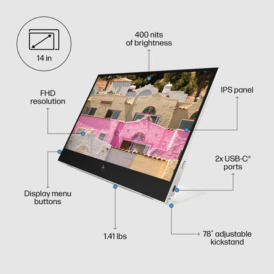 HP E-Series E14 G4 écran plat de PC 35,6 cm (14") 1920 x 1080 pixels Full HD LED Blanc - Image 20