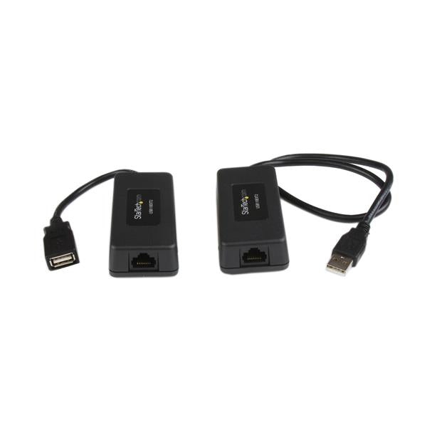 StarTech.com USB110EXT2 prolongateur réseau Émetteur et récepteur réseau Noir - Image 1