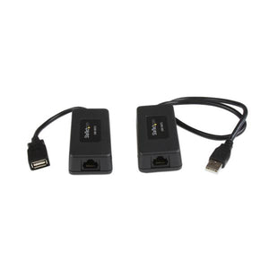 StarTech.com USB110EXT2 prolongateur réseau Émetteur et récepteur réseau Noir - Image 1
