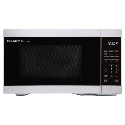 SHARP Four à Micro-ondes de Comptoir Carousel® 1,1 pi³ 900 W Acier Inoxydable (SMC1162KSC)