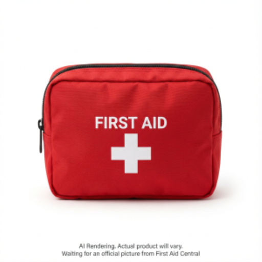 FIRST AID CENTRAL Trousse de Premiers Soins Personnelle en Nylon Rouge (FAC-449RD)