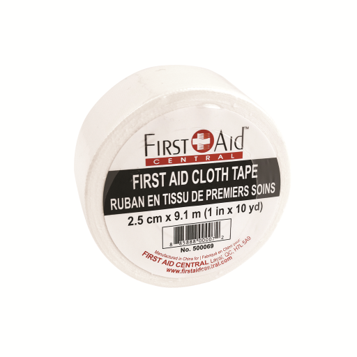 FIRST AID CENTRAL Ruban Adhésif en Tissu de Premiers Secours, 1 po x 30 pi (500069)