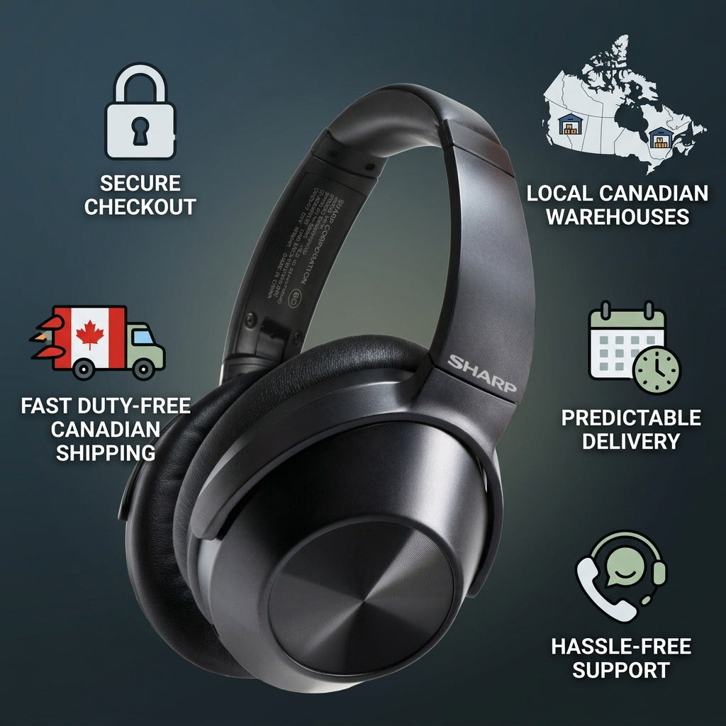 Sharp HP-60 Wireless Headphones featuring secure checkout, fast Canadian shipping, and local support.