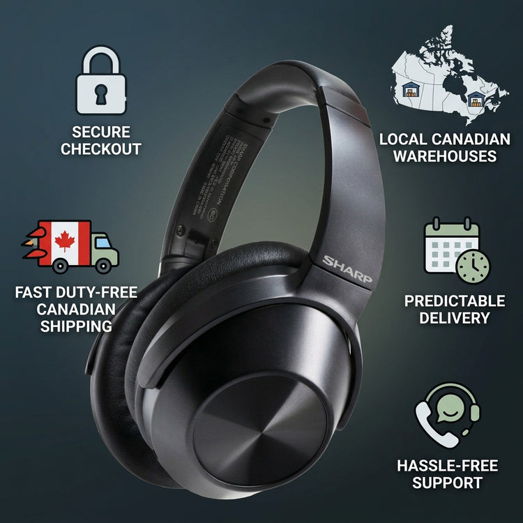 Sharp HP-60 Wireless Headphones featuring secure checkout, fast Canadian shipping, and local support.