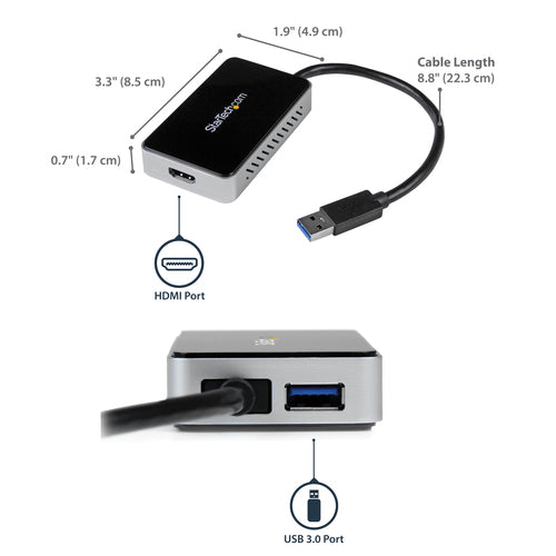 StarTech.com USB32HDEH adaptateur graphique USB 1920 x 1200 pixels Noir - Image 7