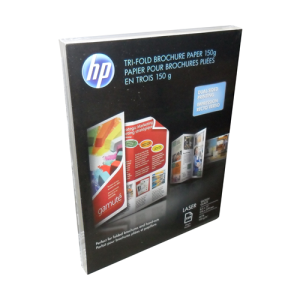 HP PAPIER BROCHURE TRI-VOLET 150 FEUILLES LUMINEUX BRILLANT (Q6612A)