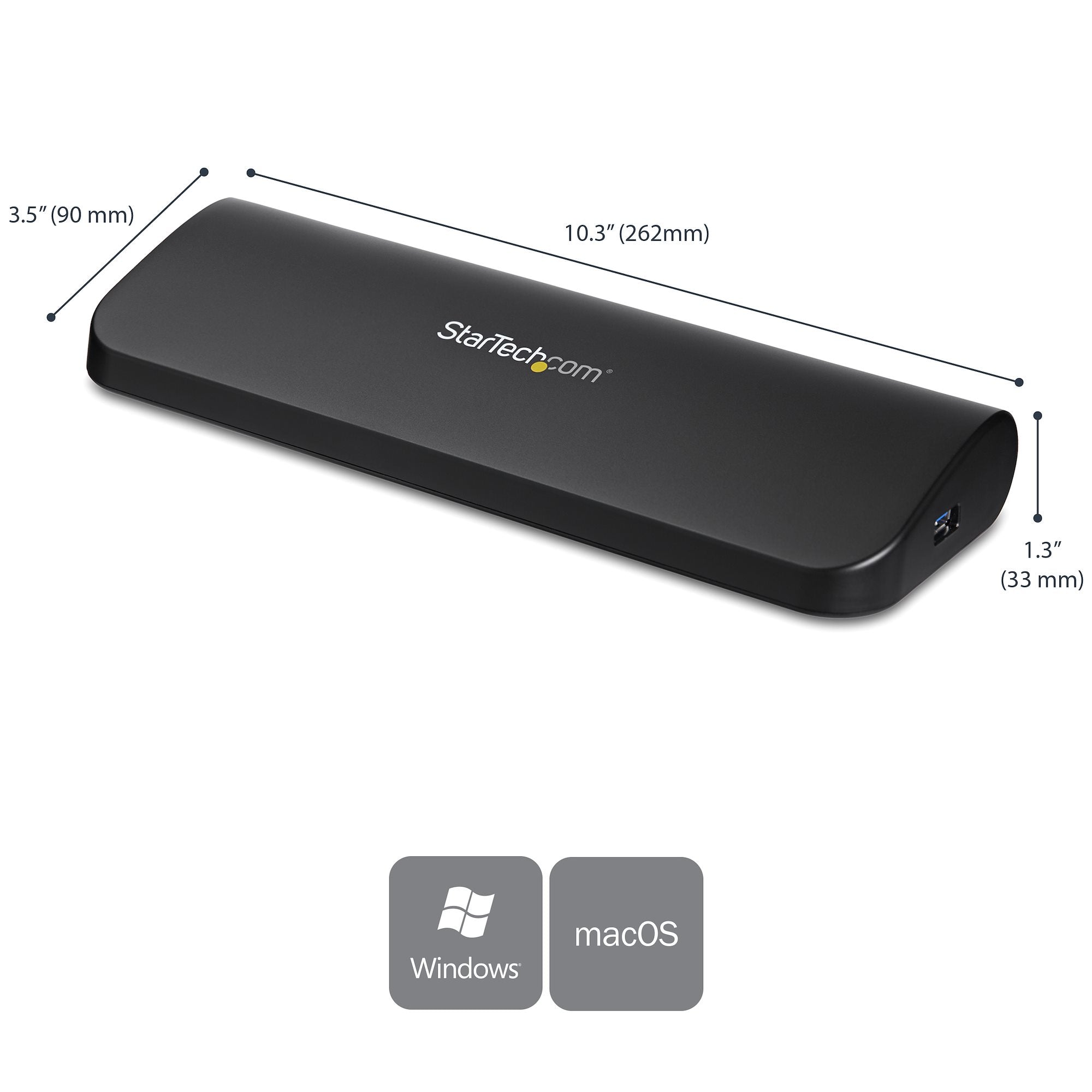 StarTech.com USB3SDOCKHDV station d'accueil Avec fil USB 3.2 Gen 1 (3.1 Gen 1) Type-B Noir - Image 2