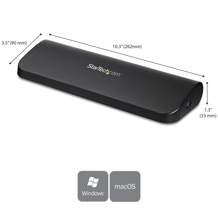 StarTech.com USB3SDOCKHDV station d'accueil Avec fil USB 3.2 Gen 1 (3.1 Gen 1) Type-B Noir - Image 2