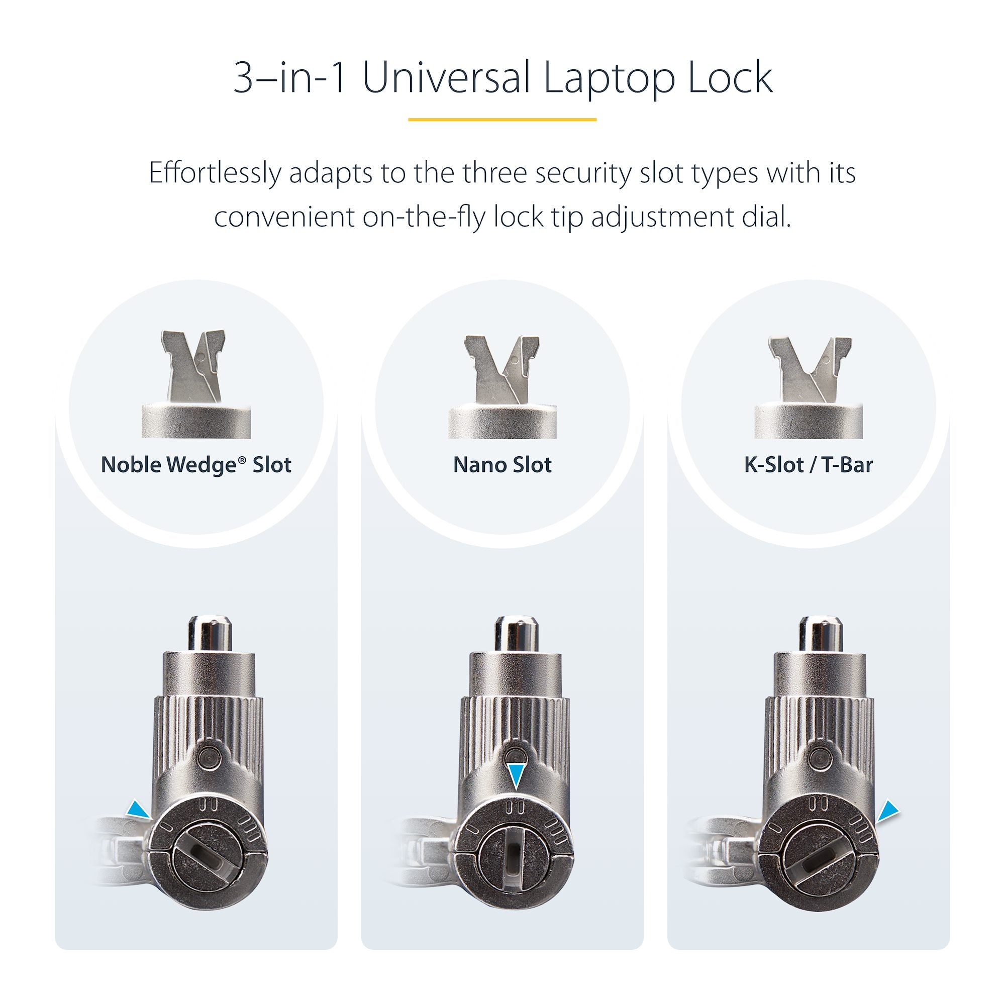 StarTech.com UNIVKMKO-LAPTOP-LOCK câble antivol Noir - Image 2