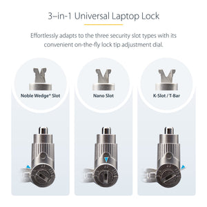 StarTech.com UNIVKMKO-LAPTOP-LOCK câble antivol Noir - Image 2