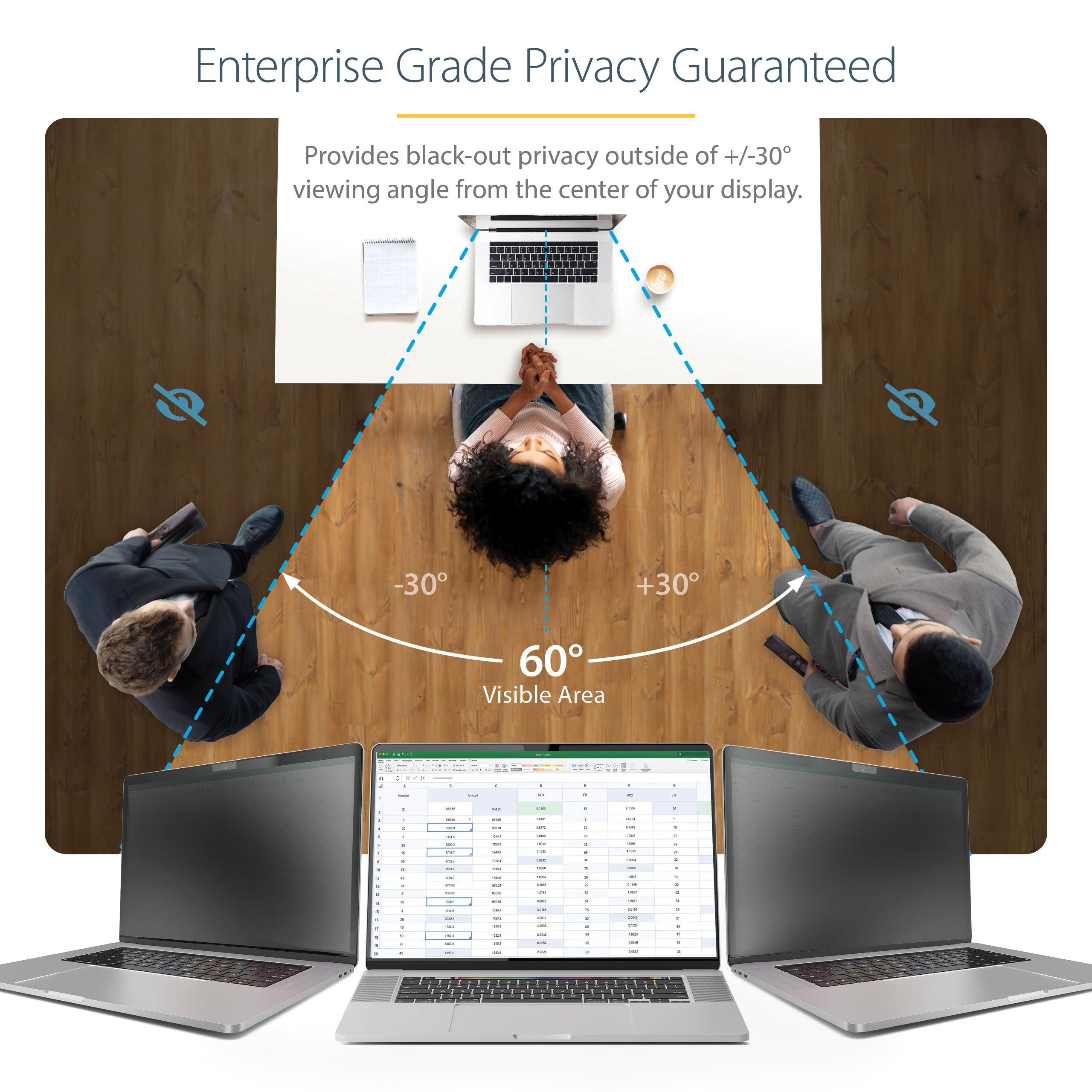 StarTech.com 16M21-PRIVACY-SCREEN filtre anti-reflets pour écran et filtre de confidentialité 40,6 cm (16") Filtre de confidentialité sans bords pour ordinateur - Image 9