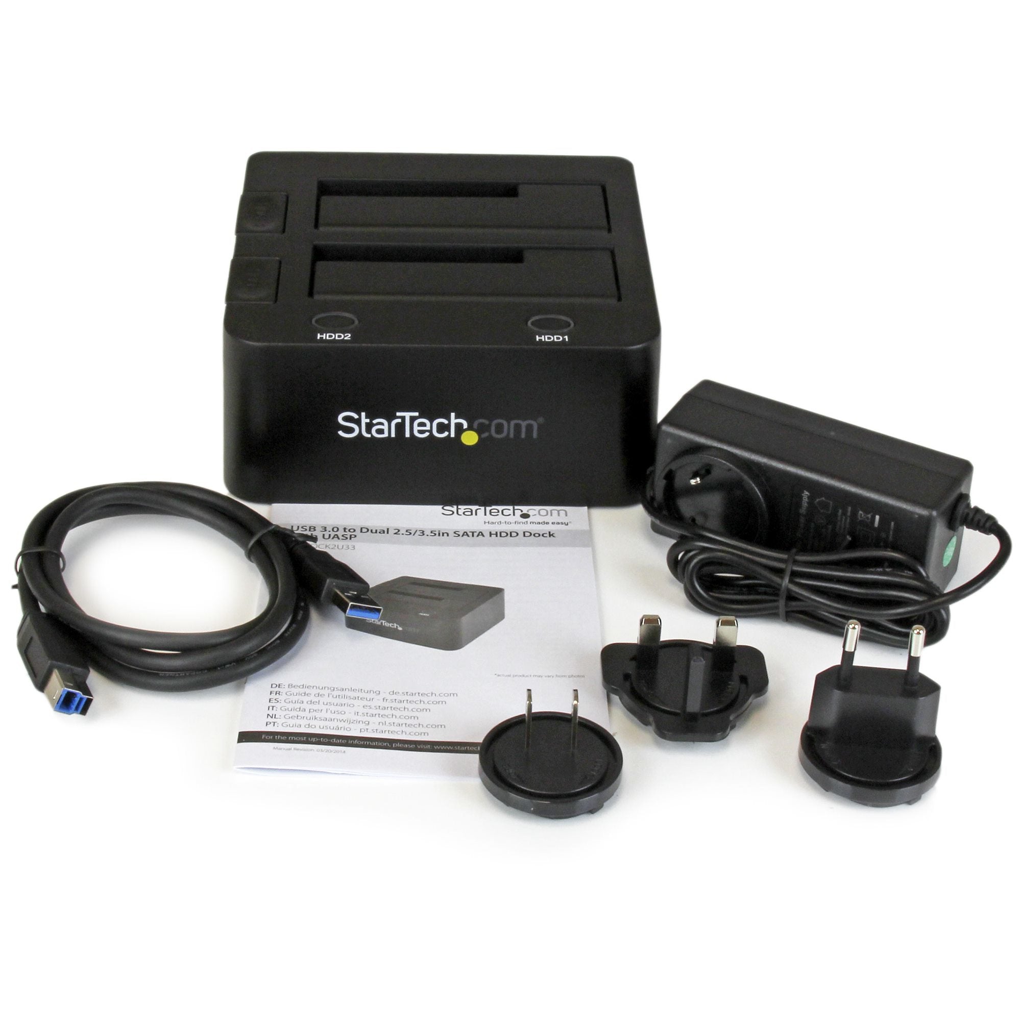 StarTech.com SDOCK2U33 Station d'accueil de disques de stockage USB 3.2 Gen 1 (3.1 Gen 1) Type-B Noir - Image 8