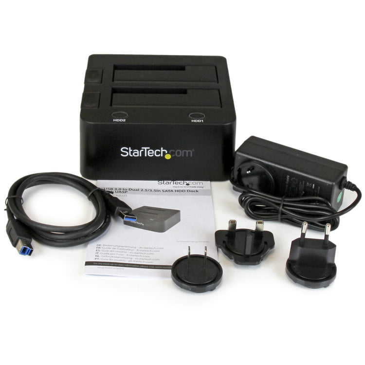 StarTech.com SDOCK2U33 Station d'accueil de disques de stockage USB 3.2 Gen 1 (3.1 Gen 1) Type-B Noir - Image 8