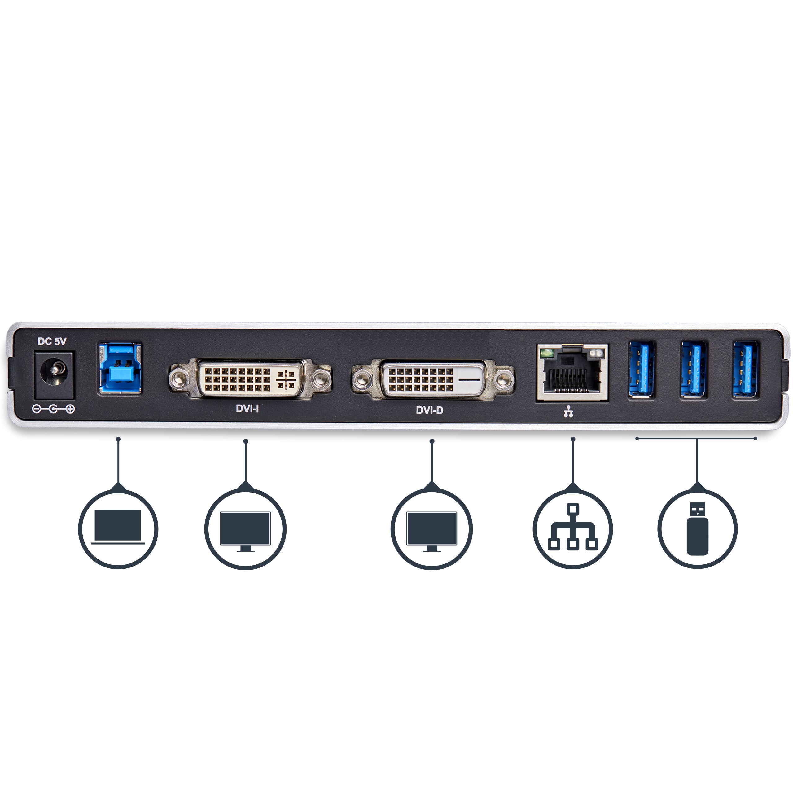 StarTech.com USB3SDOCKDD station d'accueil Avec fil USB 3.2 Gen 1 (3.1 Gen 1) Type-B Noir, Argent - Image 4