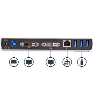StarTech.com USB3SDOCKDD station d'accueil Avec fil USB 3.2 Gen 1 (3.1 Gen 1) Type-B Noir, Argent - Image 4