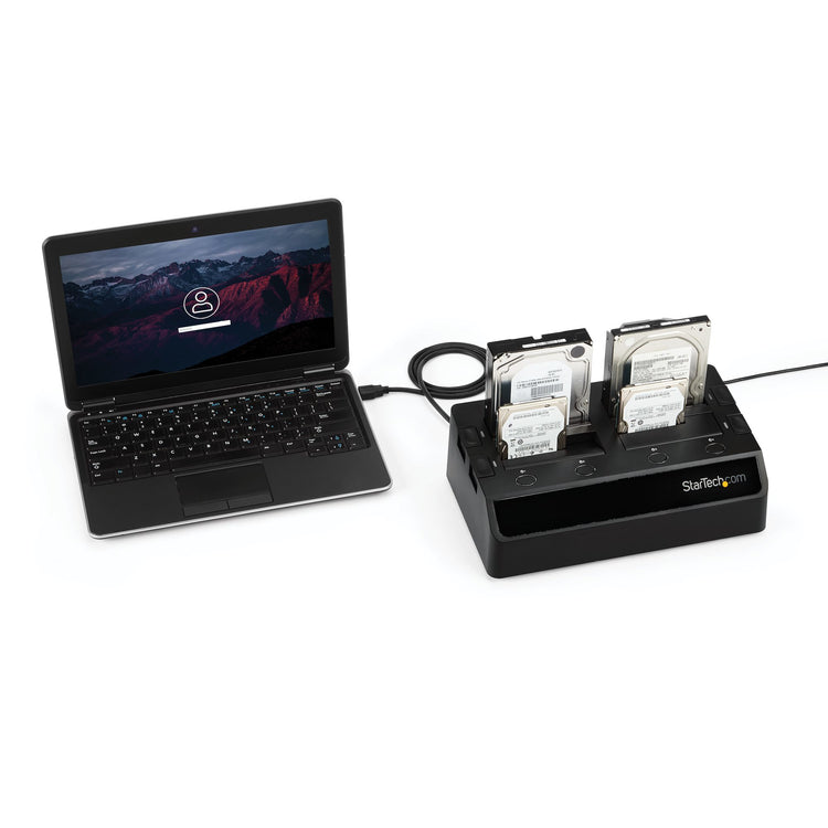 StarTech.com SDOCK4U33 Station d'accueil de disques de stockage USB 3.2 Gen 1 (3.1 Gen 1) Type-B Noir - Image 5