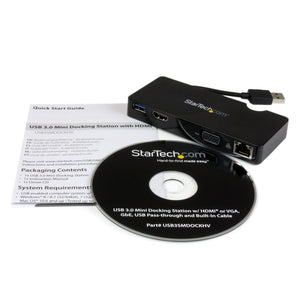 StarTech.com USB3SMDOCKHV station d'accueil Avec fil USB 3.2 Gen 1 (3.1 Gen 1) Type-A Noir - Image 4