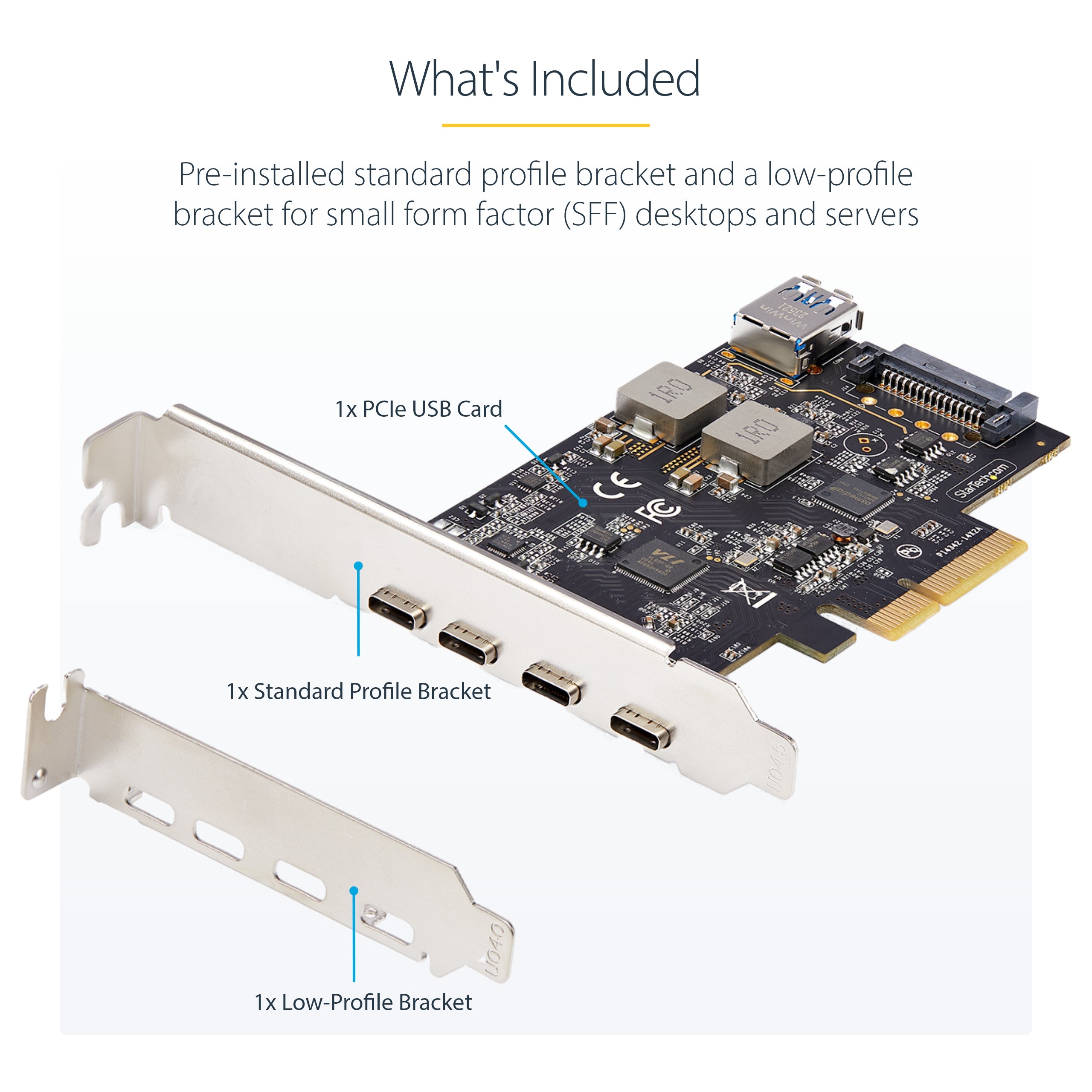 StarTech.com PS4C3IA3-USB-C-CARD carte et adaptateur d'interfaces USB Type-C - Image 13