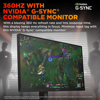 HP OMEN 24.5inch FHD 360Hz Gaming Monitor - OMEN 25 écran plat de PC 62,2 cm (24.5") 1920 x 1080 pixels Full HD LCD - Image 10