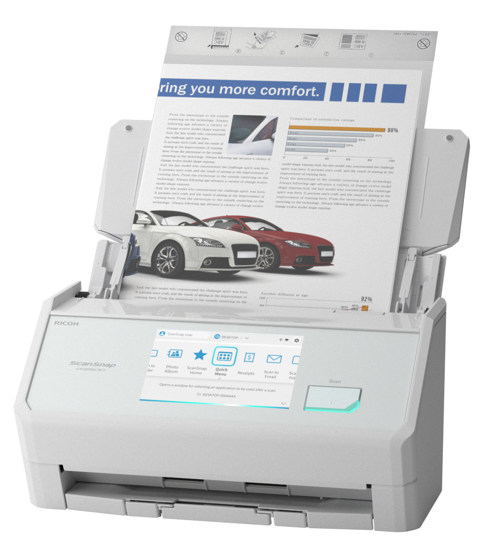 Ricoh ScanSnap IX2500 Scanner ADF 600 x 600 DPI A4 Blanc - Image 3