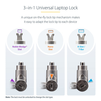 StarTech.com UNIVMK25-LAPTOP-LOCK câble antivol Noir, Acier - Image 15