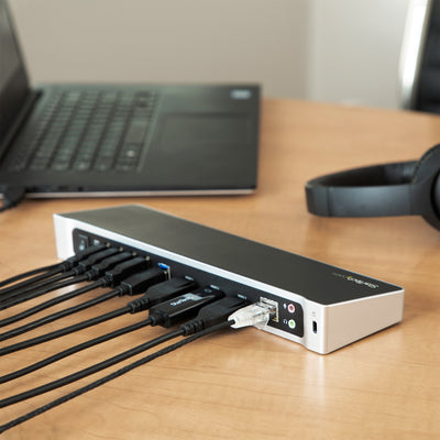 StarTech.com USB3DOCKH2DP station d'accueil Avec fil USB 3.2 Gen 1 (3.1 Gen 1) Type-A Noir, Argent - Image 5
