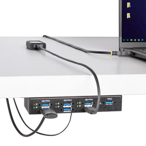 StarTech.com 5G7AINDRM-USB-A-HUB hub & concentrateur USB 3.2 Gen 1 (3.1 Gen 1) Type-B 5000 Mbit/s Noir - Image 10