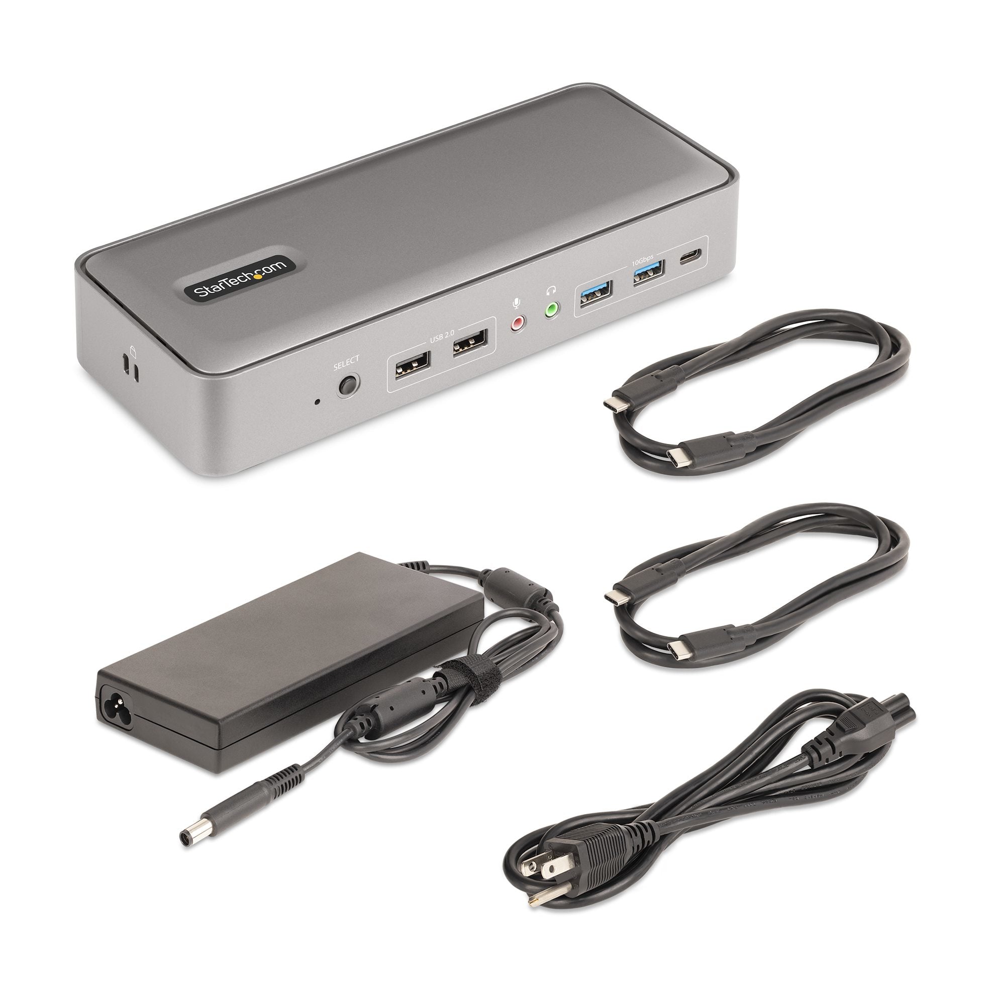 StarTech.com 129N-USBC-KVM-DOCK station d'accueil Avec fil USB 3.2 Gen 2 (3.1 Gen 2) Type-C Argent - Image 7
