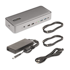 StarTech.com 129N-USBC-KVM-DOCK station d'accueil Avec fil USB 3.2 Gen 2 (3.1 Gen 2) Type-C Argent - Image 7