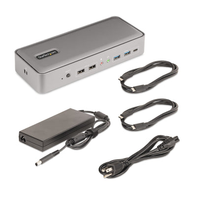 StarTech.com 129N-USBC-KVM-DOCK station d'accueil Avec fil USB 3.2 Gen 2 (3.1 Gen 2) Type-C Argent - Image 7