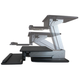 StarTech.com ARMSTS chariot et support multimédia Noir, Argent Ecran plat - Image 3