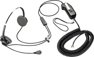 Poly SDS 1031-15 Supraplus Dynamic PTT TA6 QD to LEMO FFP.2S.310 TAA Casque Avec fil À la main Contrôle de l’aviation/du trafic aérien Noir