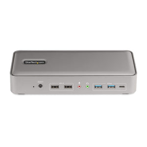 StarTech.com 129N-USBC-KVM-DOCK station d'accueil Avec fil USB 3.2 Gen 2 (3.1 Gen 2) Type-C Argent - Image 4