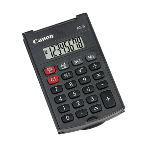 4598B009 Canon AS-8 Calculatrice portable noire à 8 chiffres