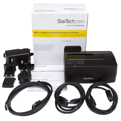 StarTech.com SDOCKU313E Station d'accueil de disques de stockage USB 3.2 Gen 2 (3.1 Gen 2) Type-B Noir - Image 7