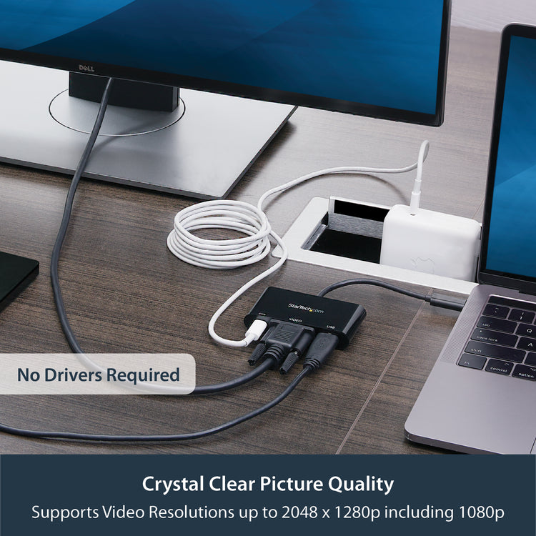 StarTech.com CDP2VGAUACP station d'accueil Avec fil USB 3.2 Gen 1 (3.1 Gen 1) Type-C Noir - Image 9