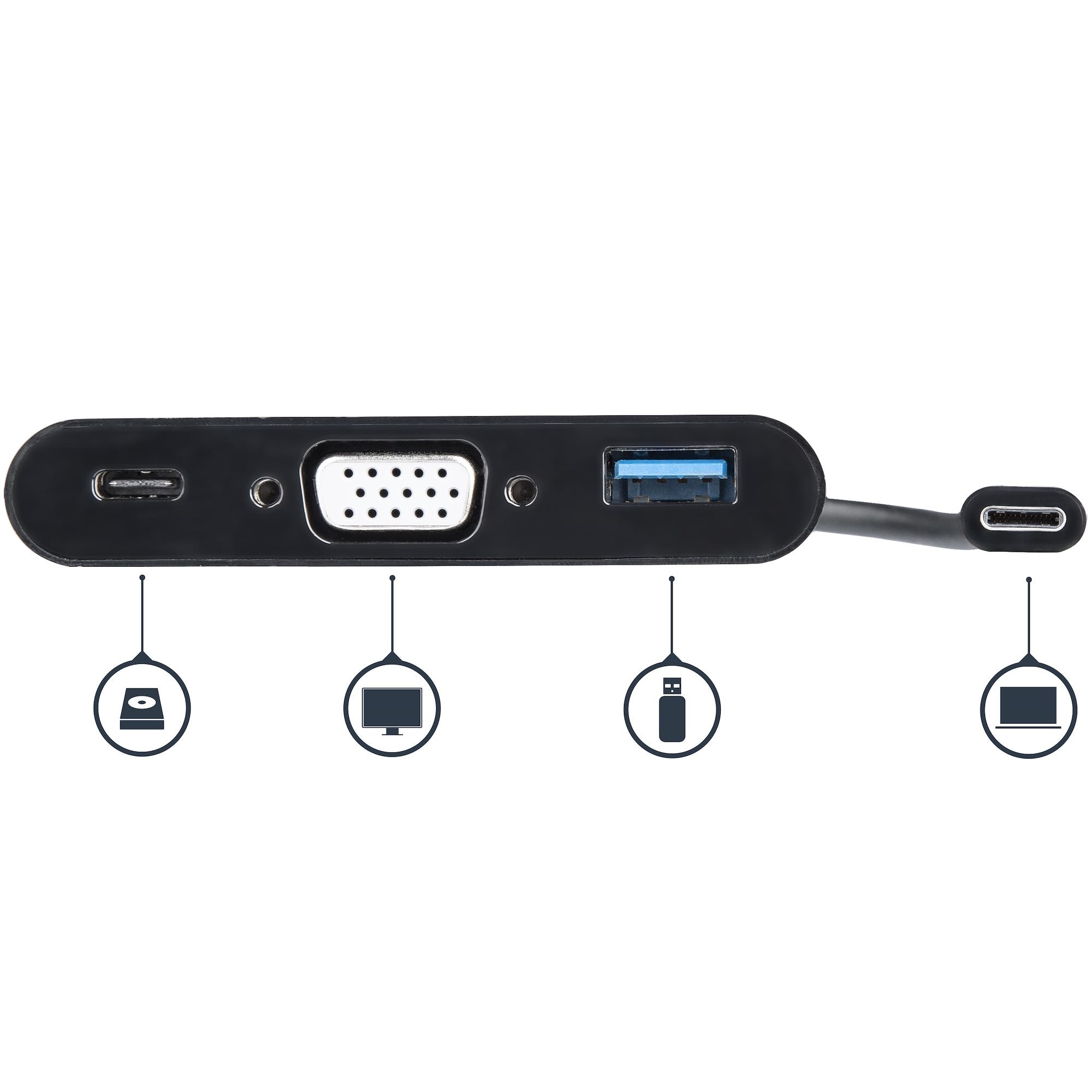 StarTech.com CDP2VGAUACP station d'accueil Avec fil USB 3.2 Gen 1 (3.1 Gen 1) Type-C Noir - Image 4