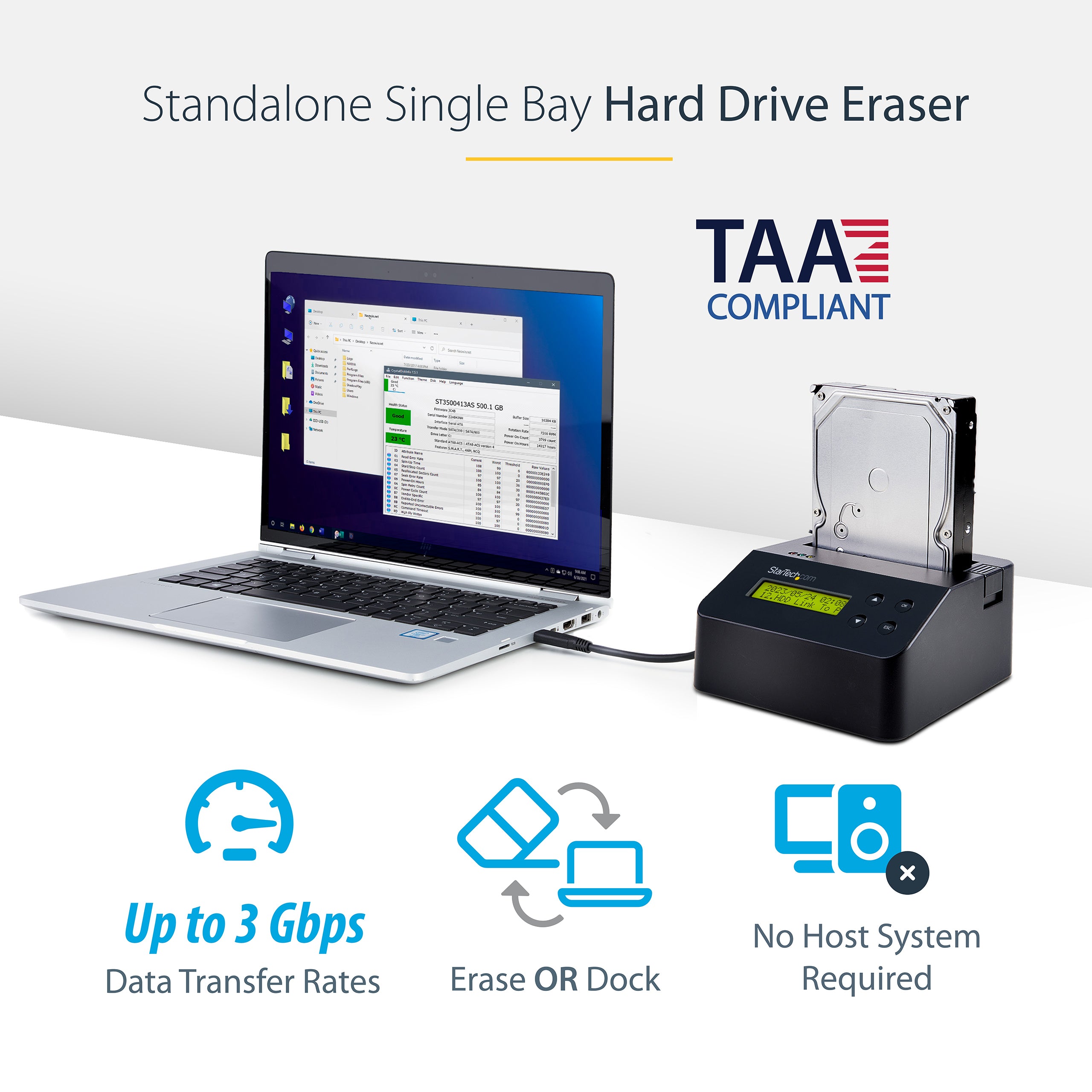 StarTech.com SDOCK1EU3P pièce et accessoire pour dispositifs de stockage de données - Image 14